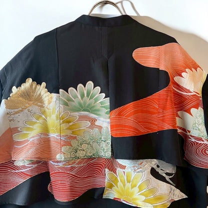 Kimono tiered shirts remake Remake black formal kimono recollect Ariake Garden store