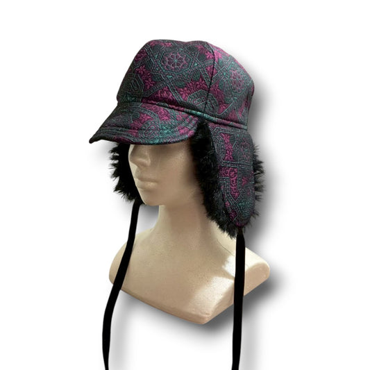 zivun by roi Reconstructed Kimono Flight Cap | One-of-a-Kind | OLD FLIP