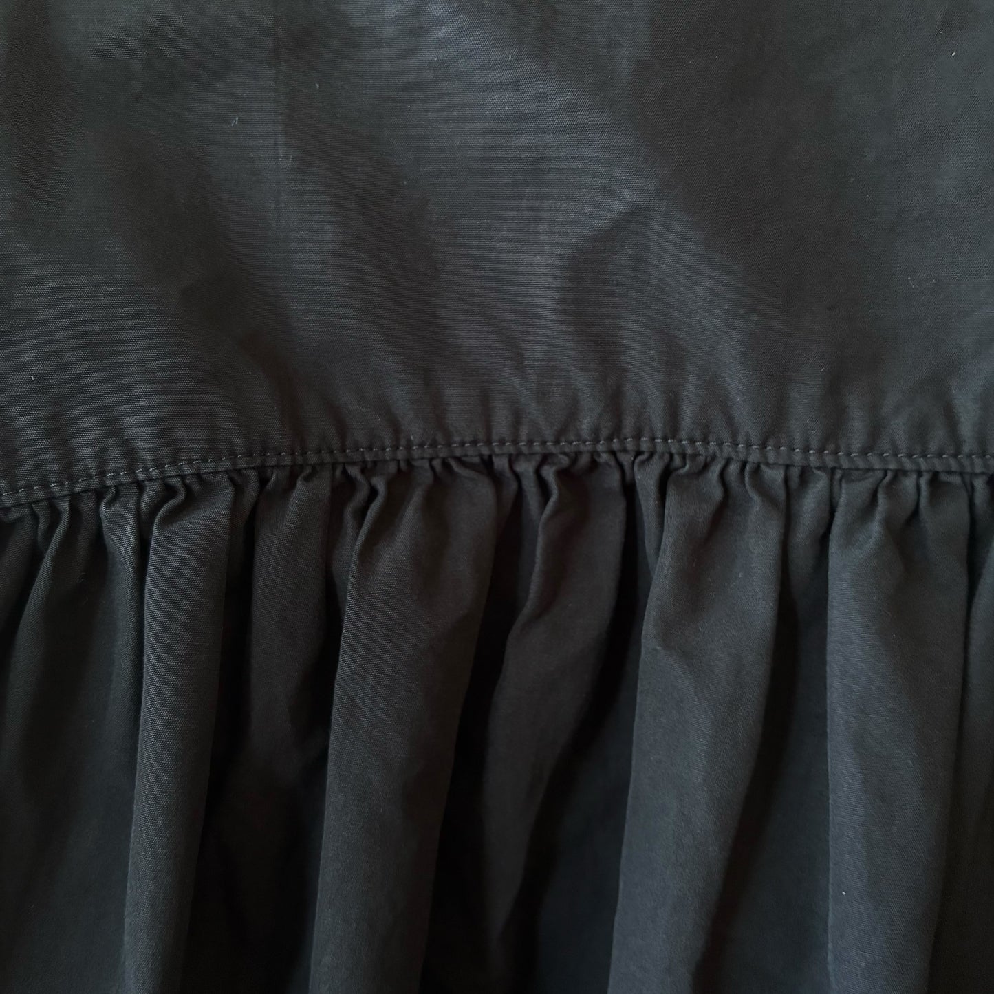 One-of-a-Kind Black Dyed Pullover Blouse | Japanese Reworked Flared Silhouette Top | zivun