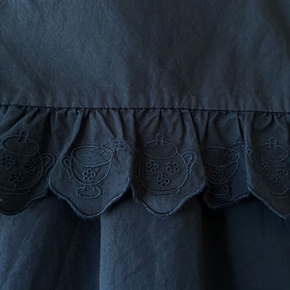 One-of-a-Kind Black Dyed Sailor Collar Blouse | Japanese Reworked Blouse | zivun