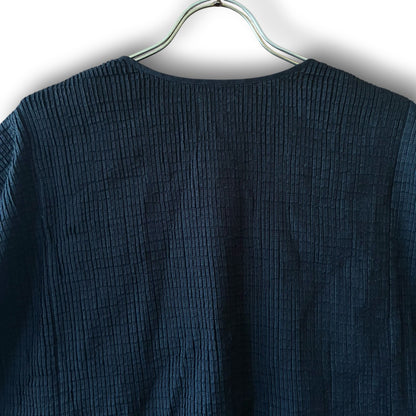 One-of-a-Kind Black Dyed Pintuck Pullover Blouse | Japanese Reworked Vintage Garment | zivun