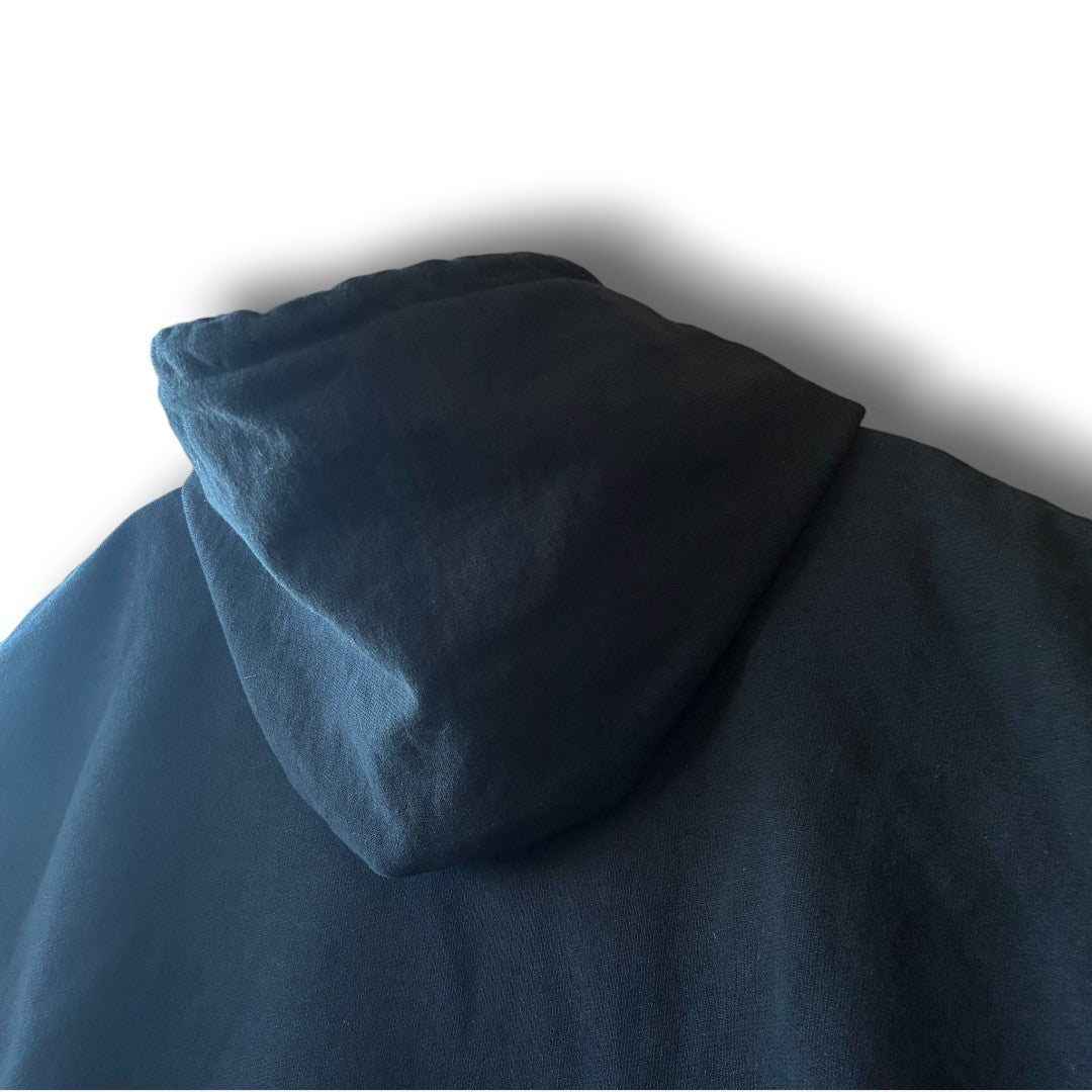 One-of-a-Kind Black Dyed Sleeveless Hoodie | Japanese Reworked Oversized Hoodie | zivun