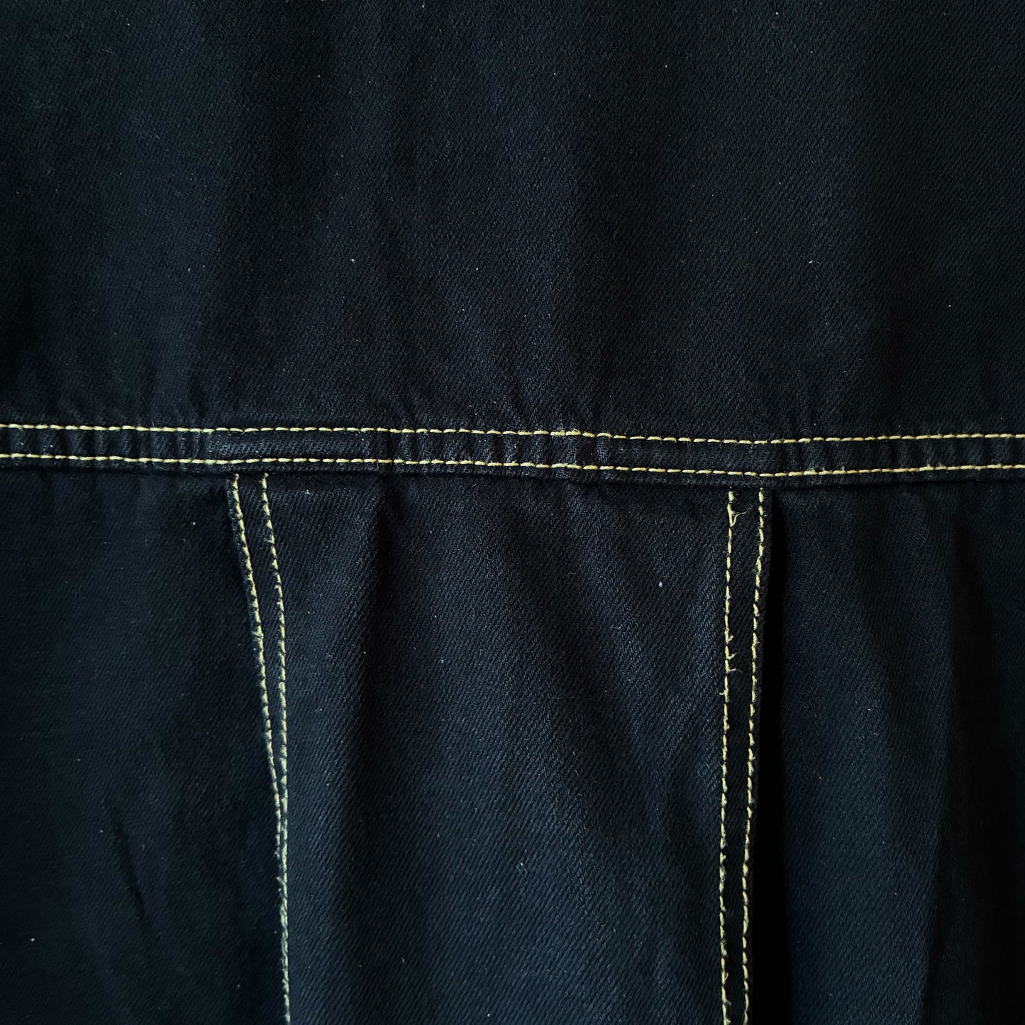 One-of-a-Kind Black Dyed Denim Short Jacket | Japanese Reworked Denim Jacket | zivun