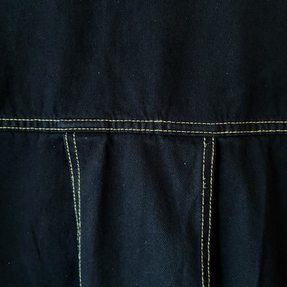 One-of-a-Kind Black Dyed Denim Short Jacket | Japanese Reworked Denim Jacket | zivun