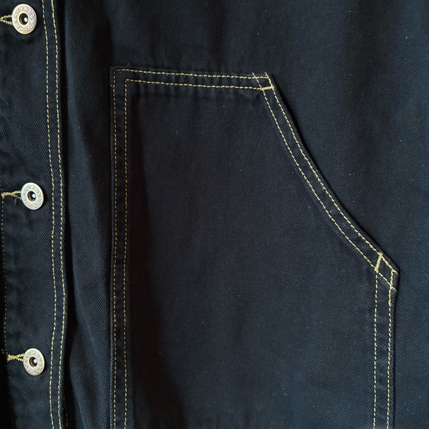 One-of-a-Kind Black Dyed Denim Short Jacket | Japanese Reworked Denim Jacket | zivun