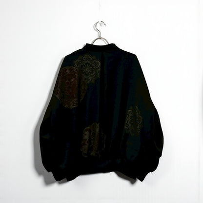 kimono sheer phoenix MA-1 bomber jacket