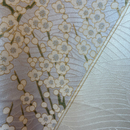 One-of-a-Kind Reconstructed Furisode Kimono MA-1 Jacket | Silver Floral Patchwork Bomber | zivun