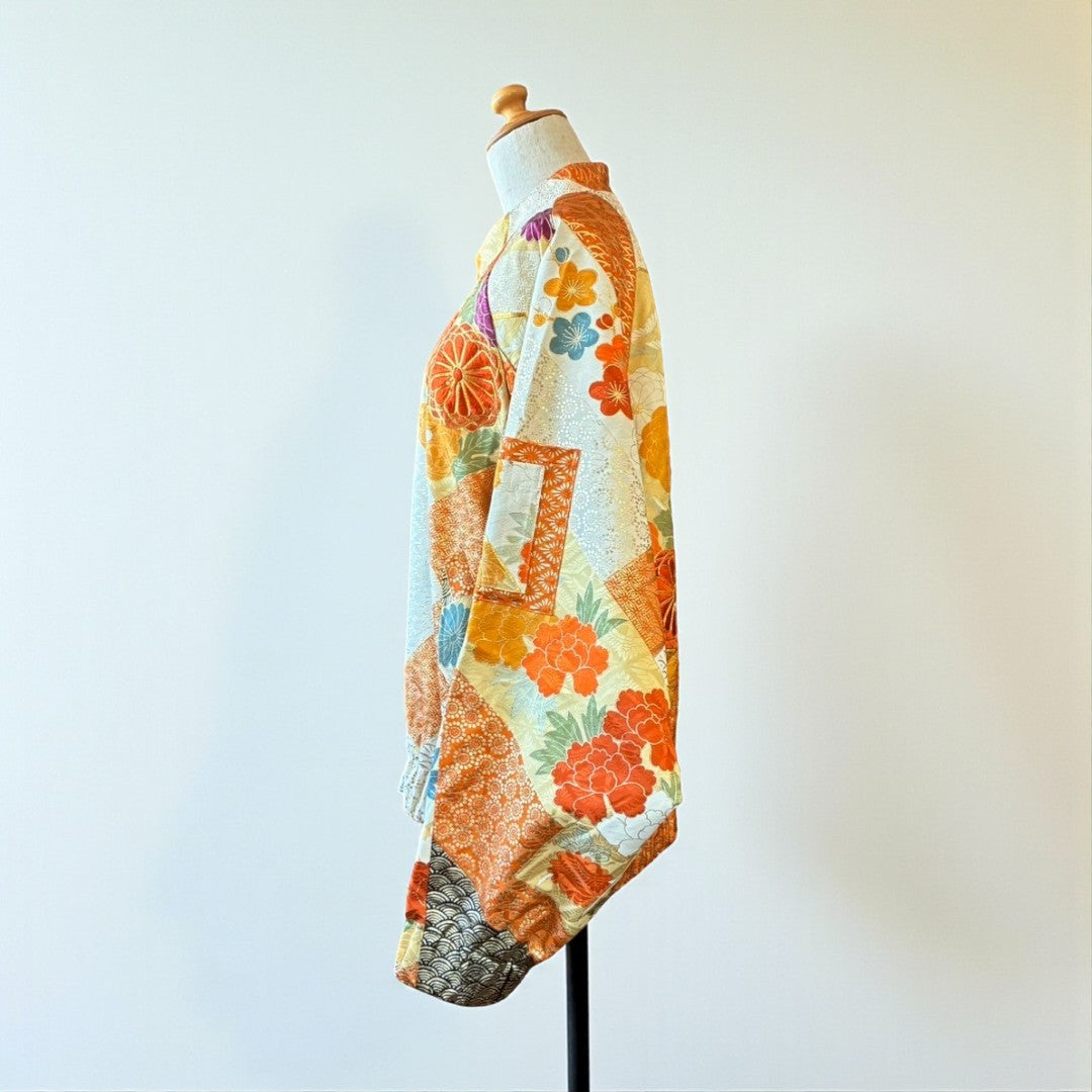 Furisode Reconstructed MA-1 Jacket One-of-a-kind Unisex