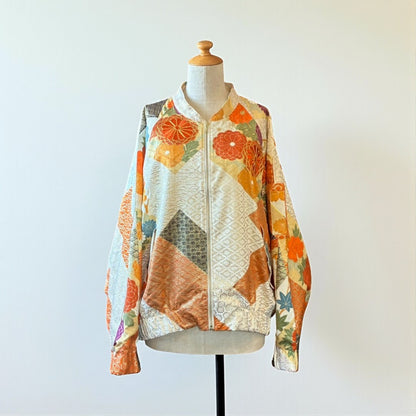 Furisode Reconstructed MA-1 Jacket One-of-a-kind Unisex