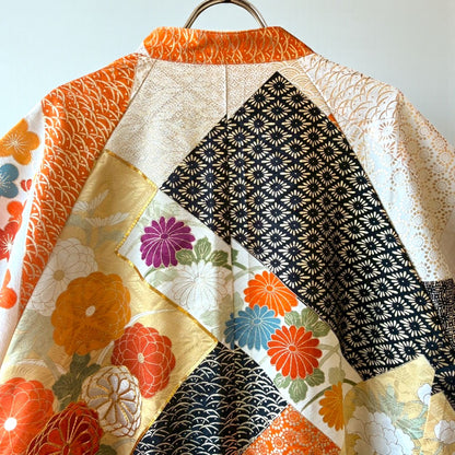 Furisode Reconstructed MA-1 Jacket One-of-a-kind Unisex