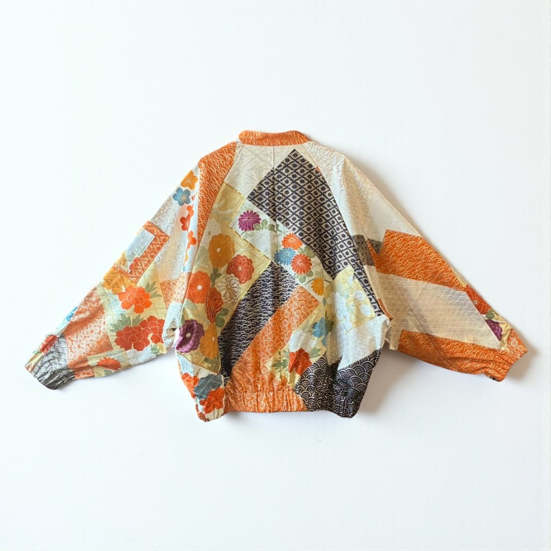Furisode Reconstructed MA-1 Jacket One-of-a-kind Unisex