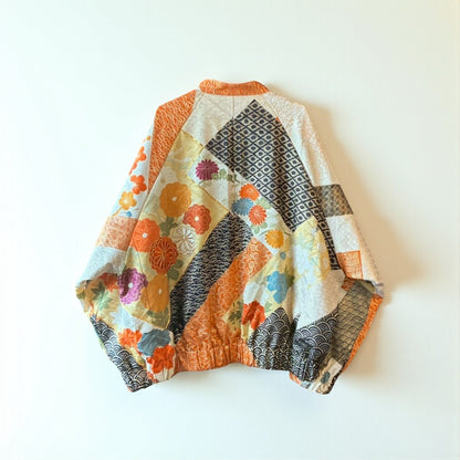 Furisode Reconstructed MA-1 Jacket One-of-a-kind Unisex