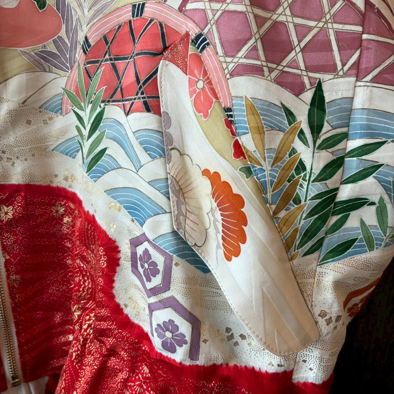 Furisode Reconstructed MA-1 Jacket One-of-a-kind Unisex zivun