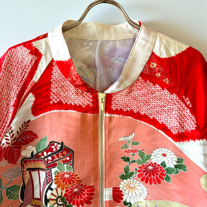 Furisode Reconstructed MA-1 Jacket One-of-a-kind Unisex zivun