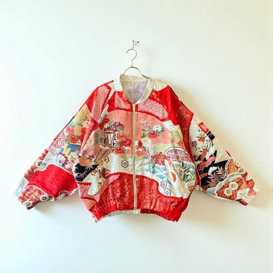 Furisode Reconstructed MA-1 Jacket One-of-a-kind Unisex zivun