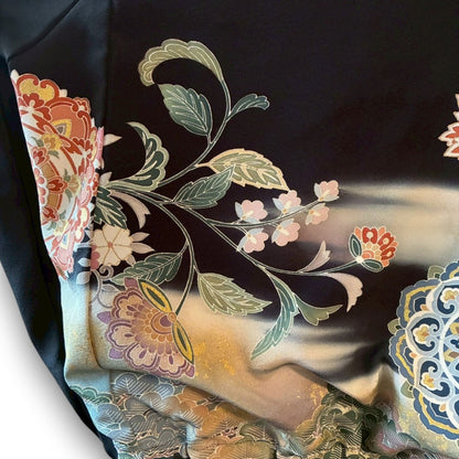 Kurotomesode Reconstructed MA-1 Bomber Jacket Japanese Kimono × Modern Design One-of-a-kind Unisex zivun