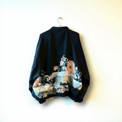 Kurotomesode Reconstructed MA-1 Bomber Jacket Japanese Kimono × Modern Design One-of-a-kind Unisex zivun