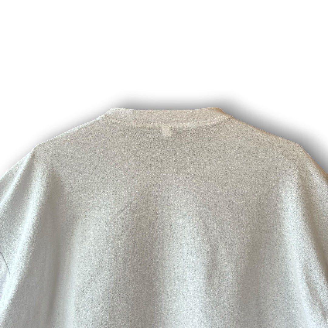 zivun Reconstructed Flower Patchwork Cropped T-Shirt | One-of-a-Kind White Tee | OLD FLIP