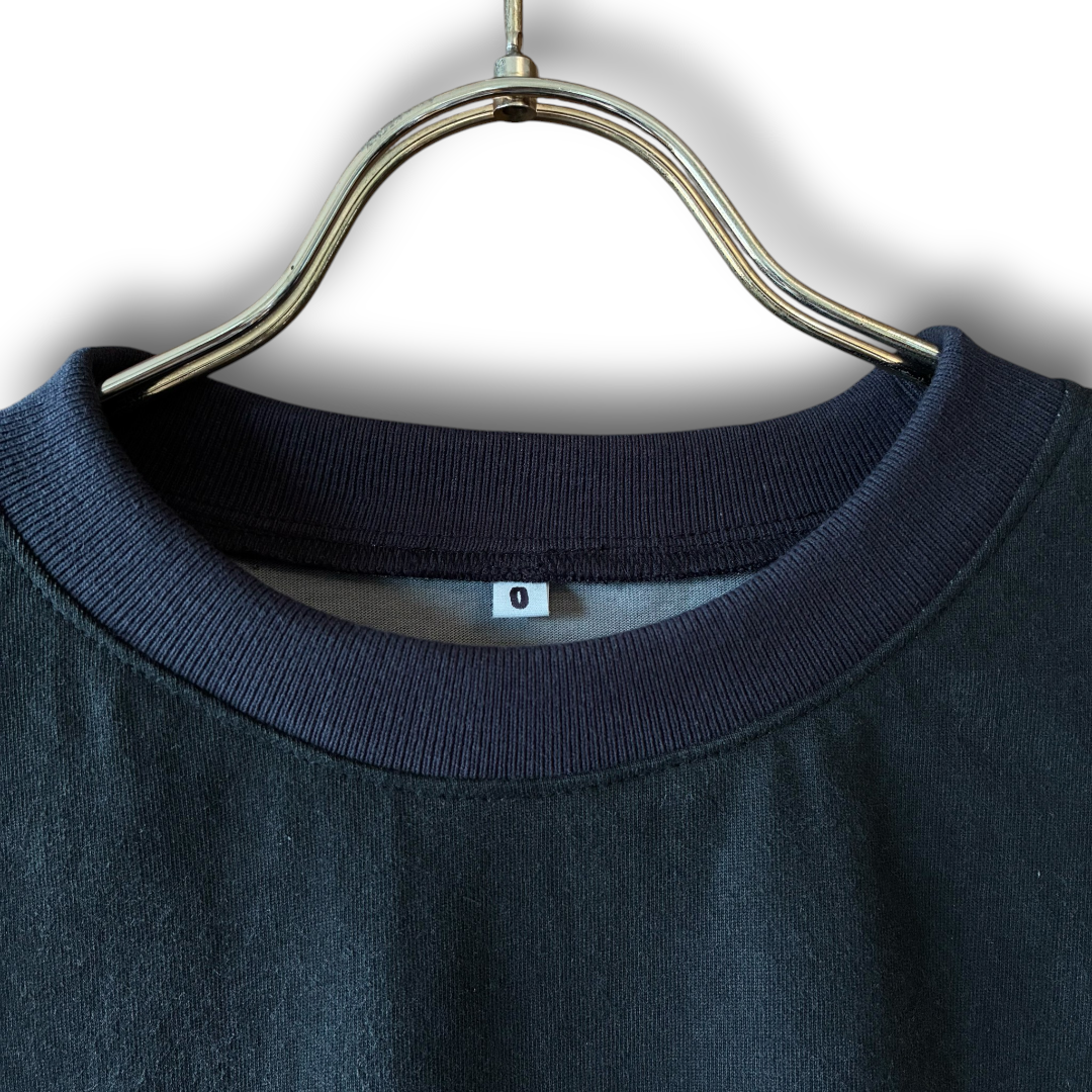 One-of-a-Kind Reconstructed Distressed Fade T-Shirt | Black Patchwork Design | zivun