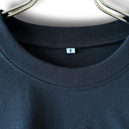 zivun Rebuild Flower Oversize T-Shirt Kurotomesode | One-of-a-Kind Japanese Remake Black Tee | OLD FLIP