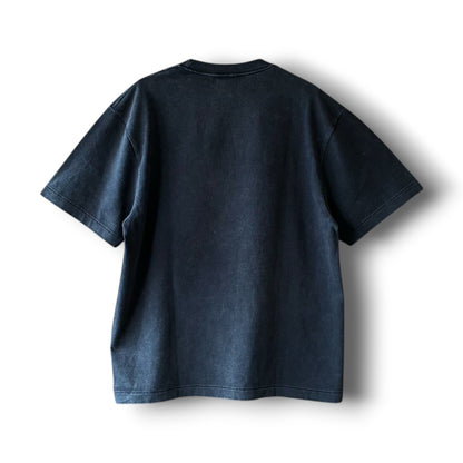 zivun Reconstructed Flower Patchwork Fade T-Shirt | One-of-a-Kind Black Tee | OLD FLIP