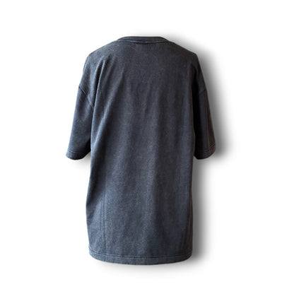 zivun Reconstructed Flower Patchwork Fade T-Shirt | One-of-a-Kind Black Tee | OLD FLIP