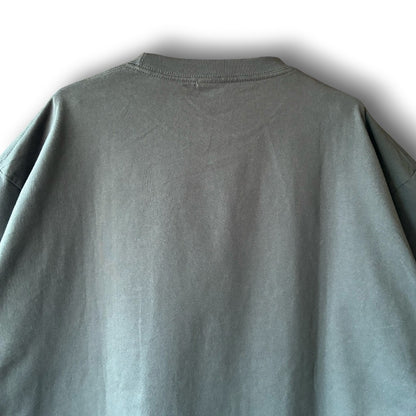 zivun Reconstructed Flower Art T-Shirt | One-of-a-Kind Upcycled Drawcord Tee Gray | OLD FLIP