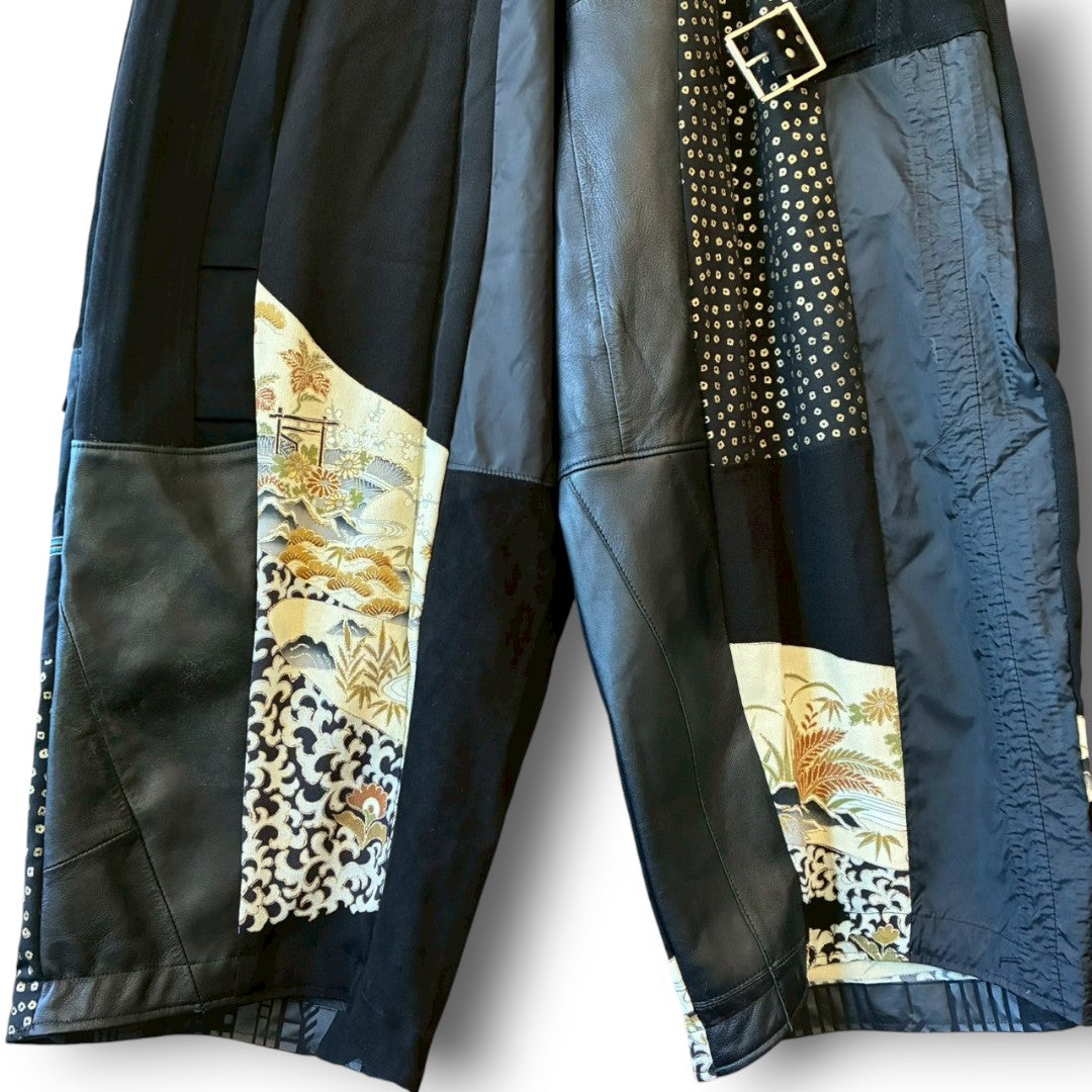 zivun by nao Reconstructed Kimono Easy Pants | Wide Silhouette | Unisex | One-of-a-Kind | OLD FLIP