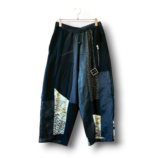 zivun by nao Reconstructed Kimono Easy Pants | Wide Silhouette | Unisex | One-of-a-Kind | OLD FLIP