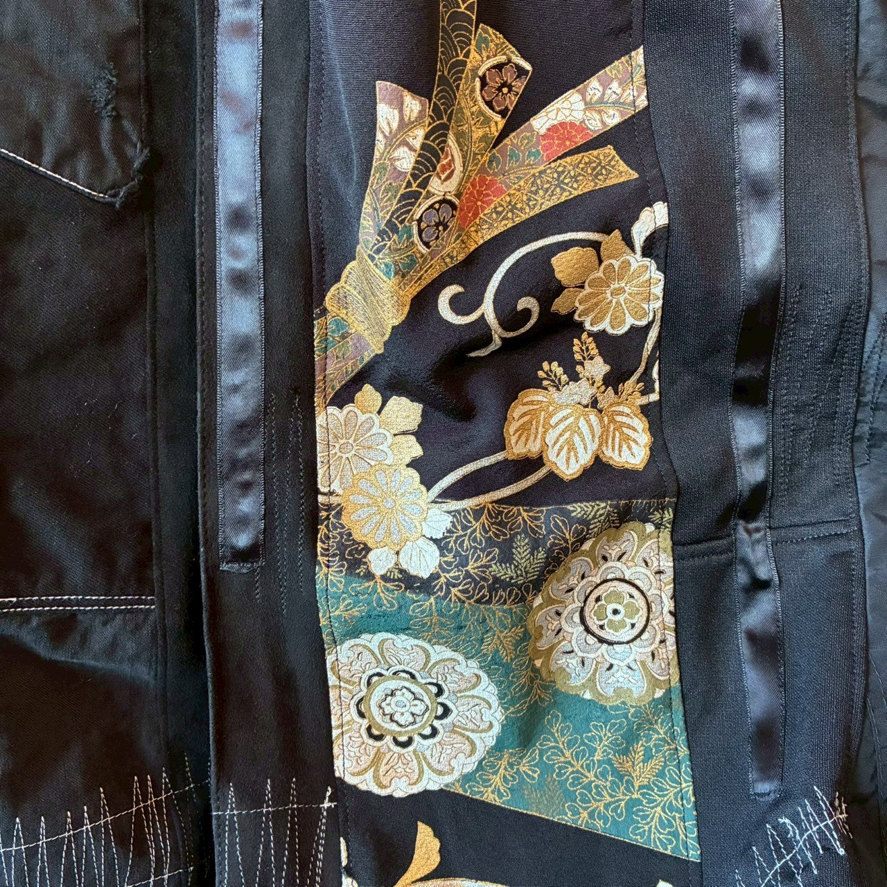 zivun Kurotomesode × Vintage Reconstructed Shirt | Wide Silhouette | Unisex | One-of-a-Kind | OLD FLIP