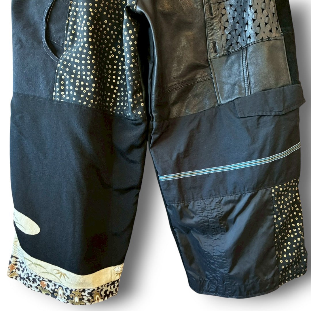 zivun by nao Reconstructed Kimono Easy Pants | Wide Silhouette | Unisex | One-of-a-Kind | OLD FLIP