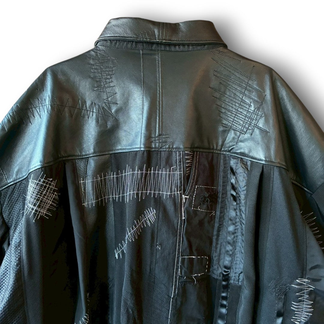 zivun Kurotomesode × Vintage Reconstructed Shirt | Wide Silhouette | Unisex | One-of-a-Kind | OLD FLIP