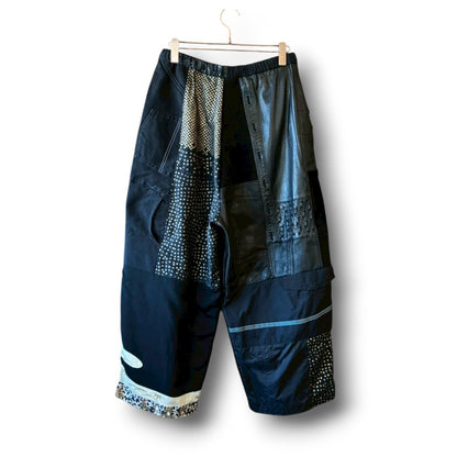 zivun by nao Reconstructed Kimono Easy Pants | Wide Silhouette | Unisex | One-of-a-Kind | OLD FLIP