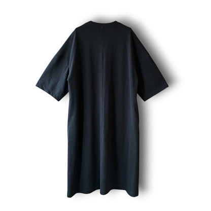 One-of-a-Kind Kurotomesode Patchwork Flower T-Shirt Dress | Japanese Kimono Remake Dress | zivun