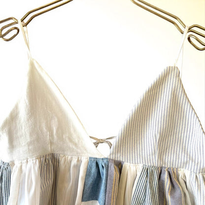 Patchwork Striped Bustier Top One-of-a-Kind