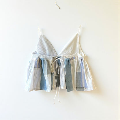 Patchwork Striped Bustier Top One-of-a-Kind