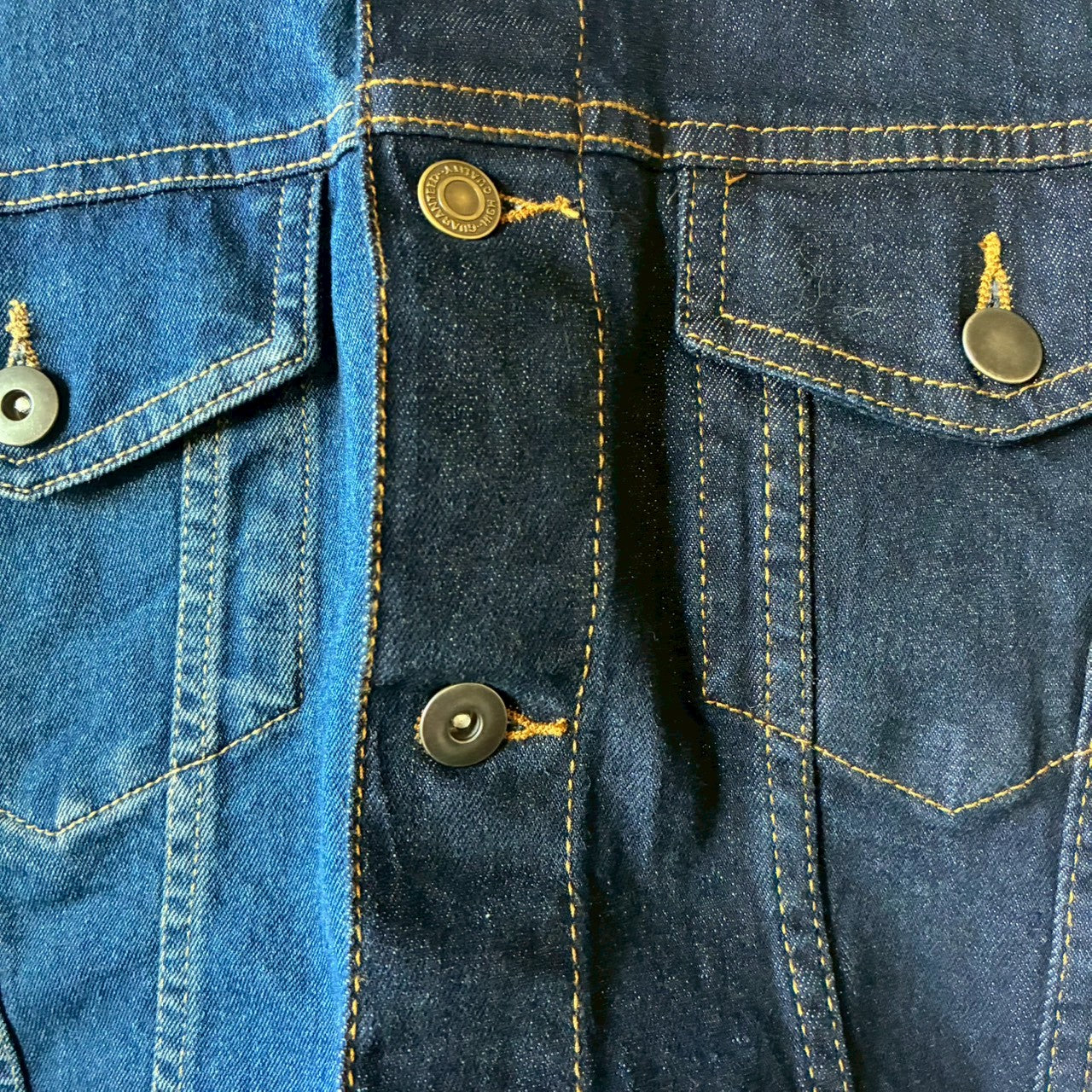 Reconstructed Denim Jacket Denim × Sweat × Check Patchwork One-of-a-kind Unisex zivun by KIHO