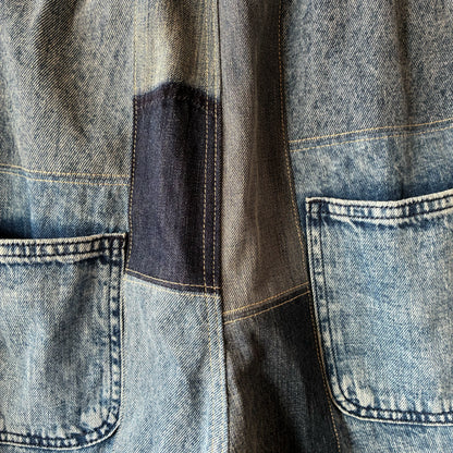 zivun Reconstructed Denim Wide Pants | Patchwork One-of-a-Kind Free Size | OLD FLIP