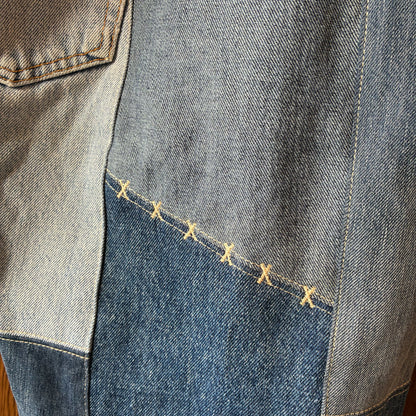 zivun Reconstructed Denim Wide Pants | Patchwork One-of-a-Kind Free Size | OLD FLIP