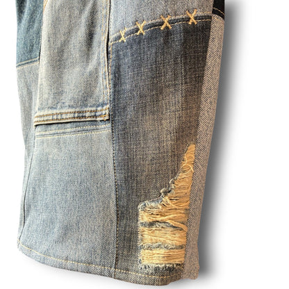 zivun Reconstructed Denim Wide Pants | Patchwork One-of-a-Kind Free Size | OLD FLIP