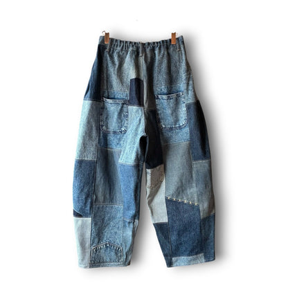 zivun Reconstructed Denim Wide Pants | Patchwork One-of-a-Kind Free Size | OLD FLIP