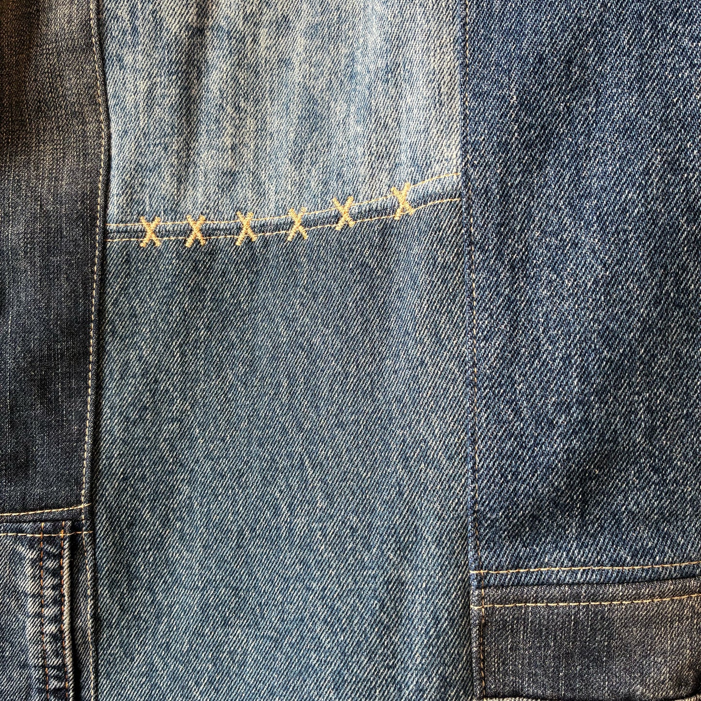 zivun Reconstructed Denim Wide Pants | Patchwork Distressed One-of-a-Kind Free Size | OLD FLIP