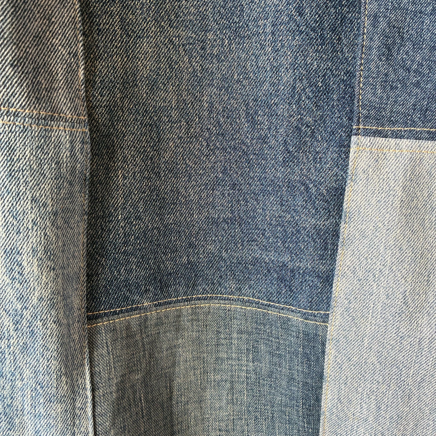 zivun Reconstructed Denim Wide Pants | Patchwork Distressed One-of-a-Kind Free Size | OLD FLIP