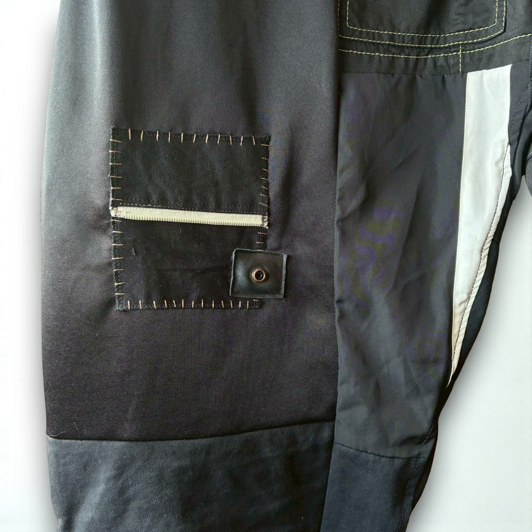 Upcycled Easy Wide Pants Reconstructed Vintage Unisex Workwear Design