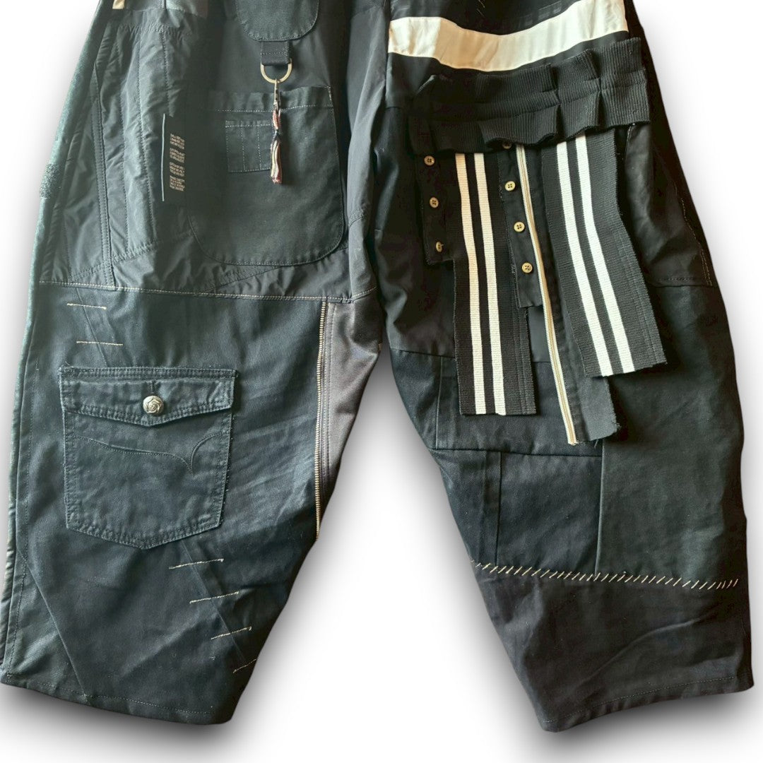 Upcycled Easy Wide Pants Reconstructed Vintage Unisex Workwear Design