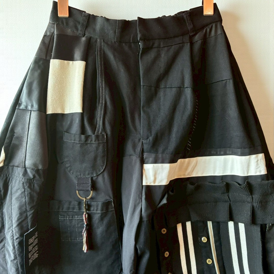 Upcycled Easy Wide Pants Reconstructed Vintage Unisex Workwear Design