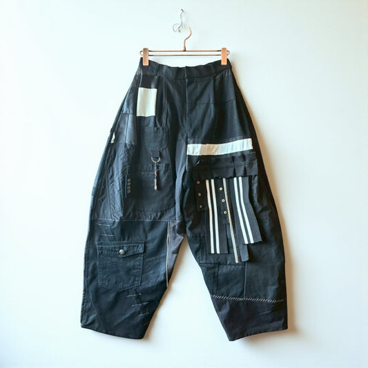 Upcycled Easy Wide Pants Reconstructed Vintage Unisex Workwear Design
