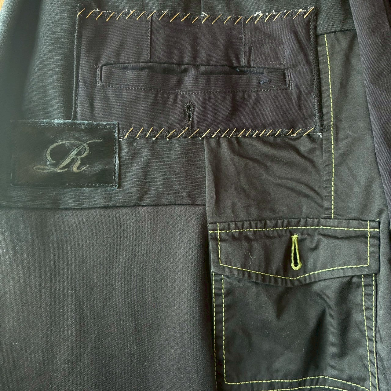 Upcycled Easy Wide Pants Reconstructed Vintage Unisex Workwear Design