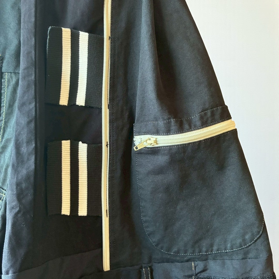 Upcycled Easy Wide Pants Reconstructed Vintage Unisex Workwear Design