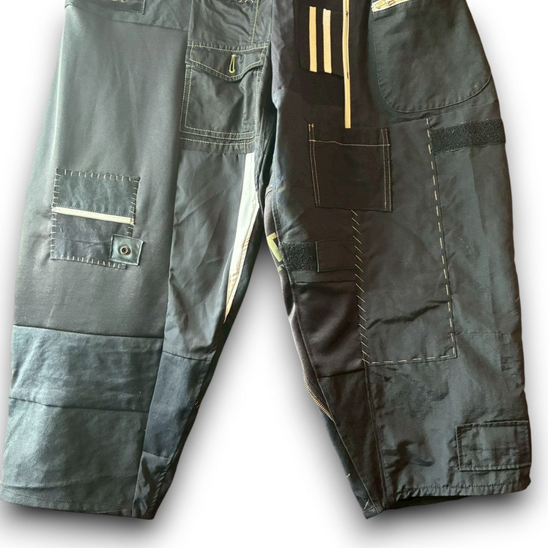 Upcycled Easy Wide Pants Reconstructed Vintage Unisex Workwear Design
